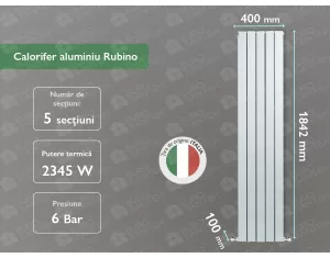 Aluminum radiator Rubino 1800 (5 elem.)