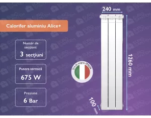 Aluminum radiator Alice+ 1200 (3 elem.)