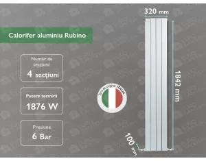 Calorifer aluminiu Rubino 1800 (4 elem.)