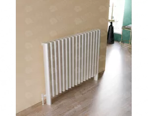 FLOOR STANDING ALUMINUM RADIATOR ALBITE LUX высота 400 мм. ширина 985 мм. белый мат