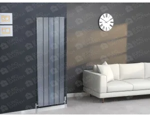 Designer radiator LOJIMAX KALSEDON DOUBLE collection 1600x375 mm, BLUE SATIN