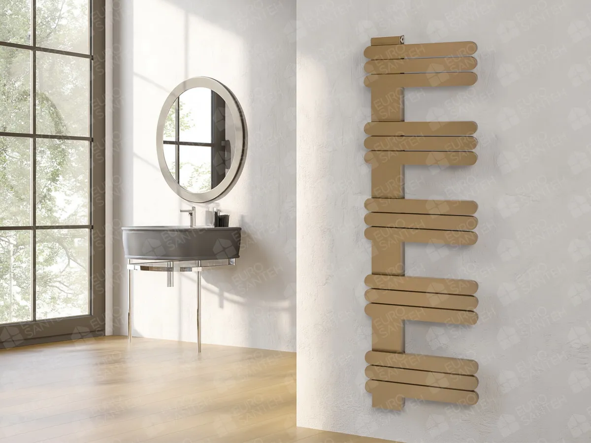 Designer towel warmer LOJIMAX, collection NUMMO height 250 mm. width 400 mm. MY-512 gloss
