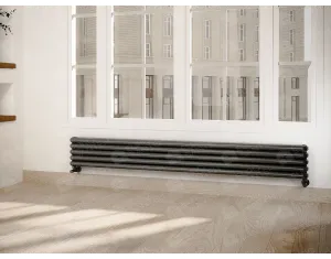 Designer radiators LOJIMAX,CAST PLUS HRZ collection, black matte