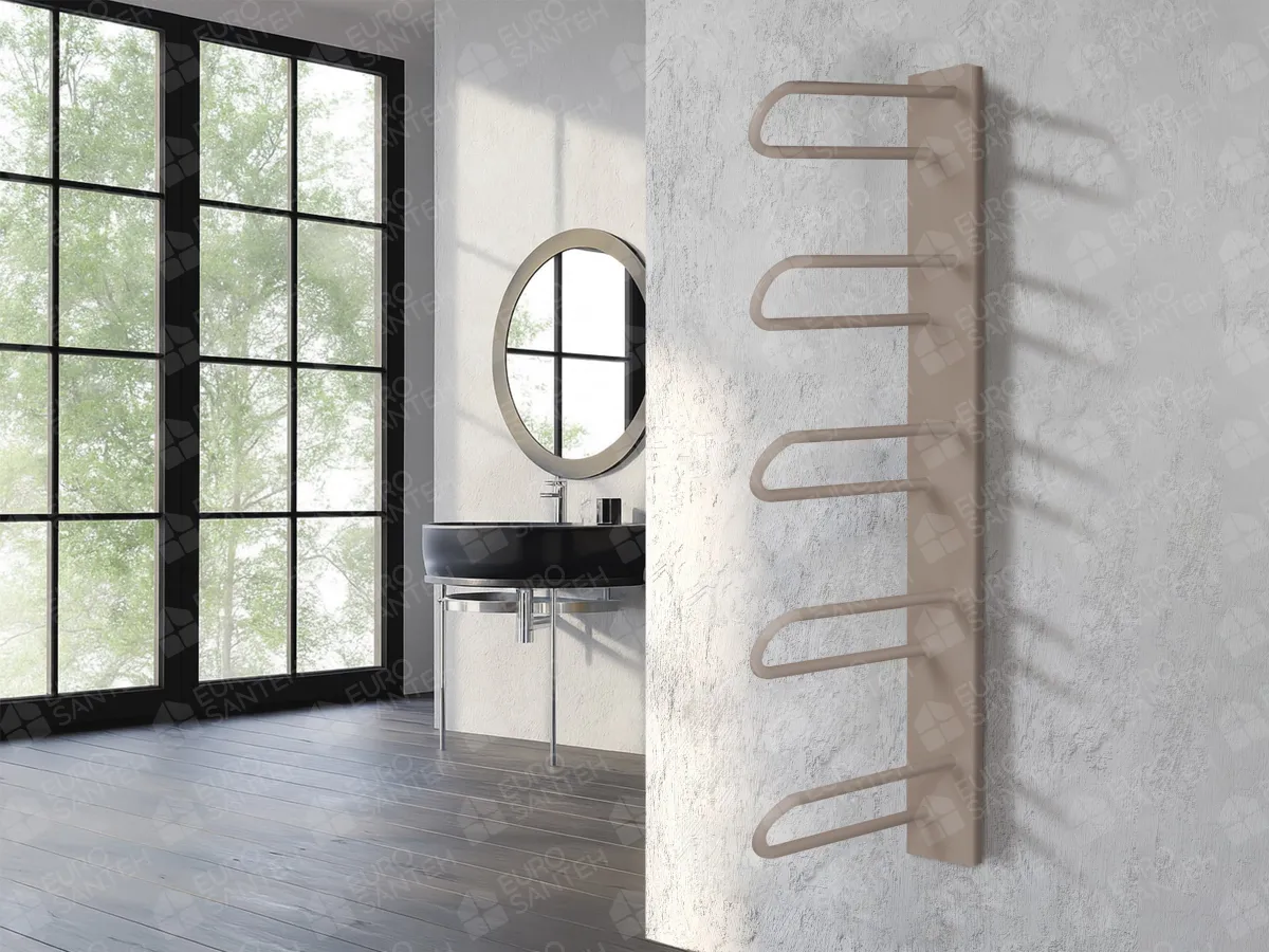 Designer towel warmer LOJIMAX, collection PRUSIAS height 700 mm. width 400 mm. Kiwi matte
