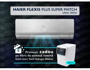 Conditioner HAIER FLEXIS Plus DC Inverter R32 Super Match AS35S2SF1FA-S-1U35S2SM1FA (silver shine) (Încălzire pana la - 20°C)