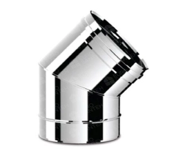 45 ° angle for SOLINOX chimney d.150 (316L stainless steel)