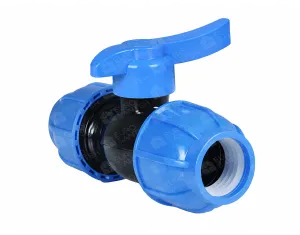 Polyethylene clamping ball valve PN 10 bar, d. 40 x 40