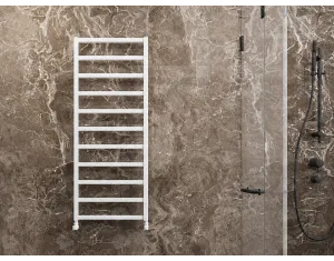 Uscător de prosoape de design CARISA, colecția BURTON, 1240x480 mm, ALB