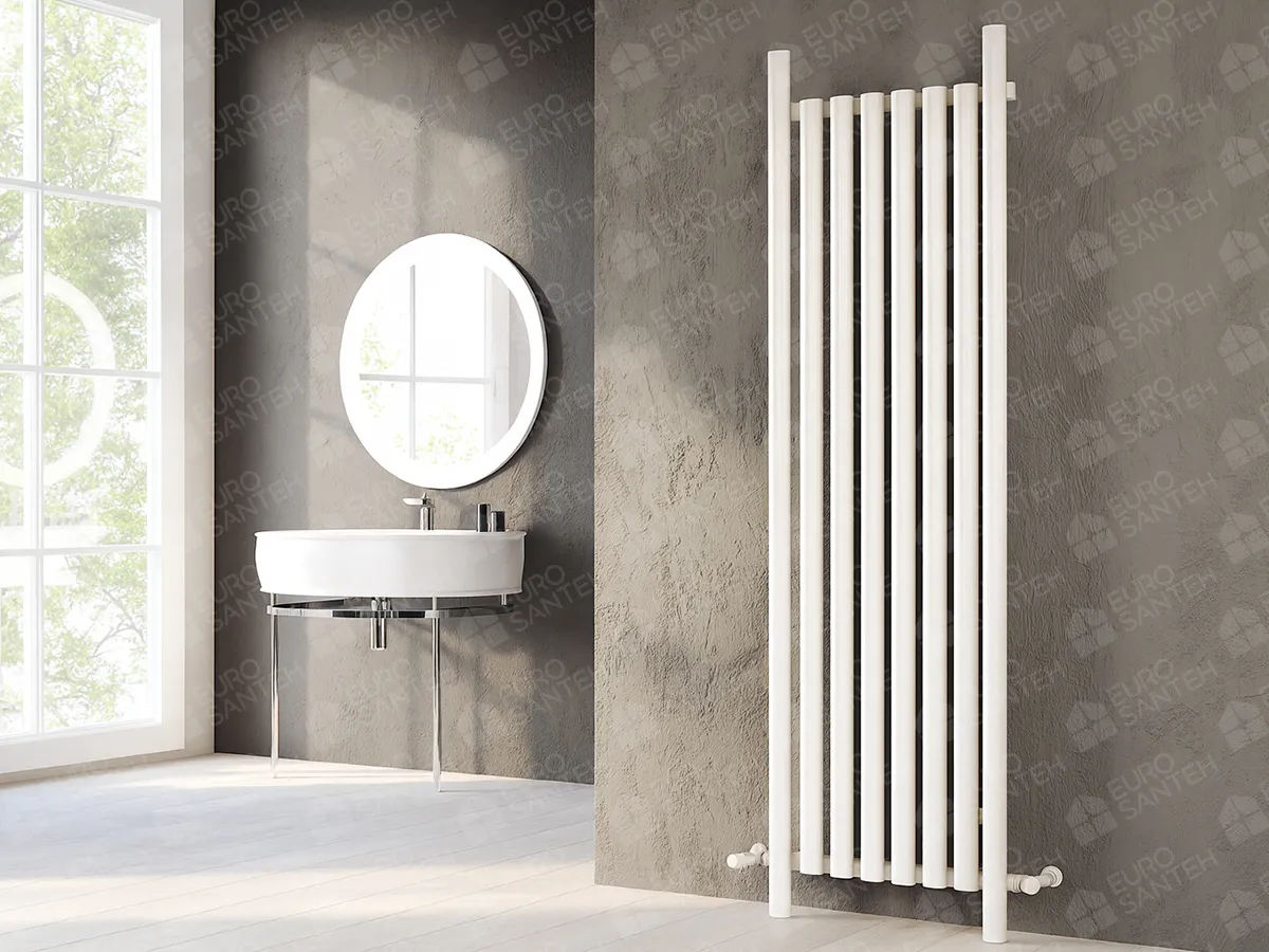 FLOOR STANDING ALUMINUM RADIATOR ROBA LUX inaltimea 1800 mm. latimea 540 mm. negru mat