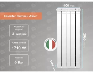 Aluminum radiator Alice+ 2000 (5 elem.)