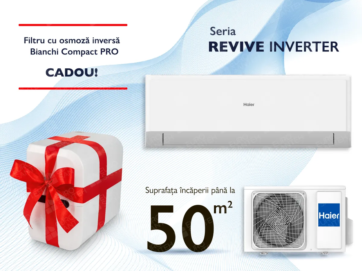 Conditioner HAIER REVIVE Plus DC Inverter R32 AS50RCBHRA-PL 1U50MERFRA-4 (Încălzire pana la - 20°C)