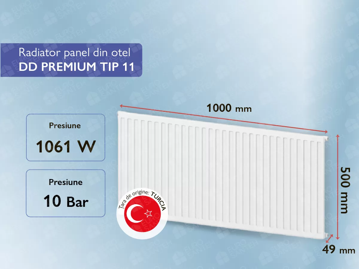 Steel panel radiator DD PREMIUM TIP 11 500x1000