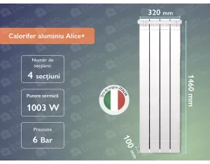Calorifer aluminiu Alice+ 1400 (4 elem.)