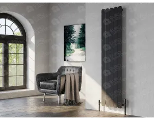 Calorifere decorativ LOJIMAX, colectia SERRO, negru mat