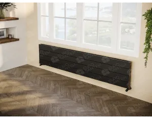 Calorifere decorativ LOJIMAX, colectia KALSEDON DOUBLE HRZ, negru mat