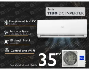 Air conditioner Haier Tibo DC Inverter R32 AL35TADHRA-CL/1Y35YEEFRA (Heating at - 15°C)
