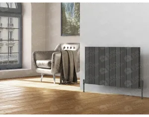 Дизайнерский радиатор LOJIMAX коллекция AMAZONITE DOUBLE 500x1244 мм, Антрацит 