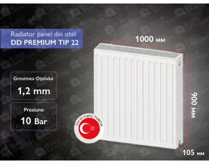 Steel panel radiator DD PREMIUM TIP 22 900x1000