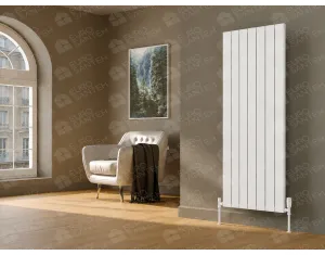 Дизайнерский радиатор LOJIMAX коллекция FLAT 1400x394 мм, Белый 