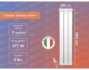 Aluminum radiator Alice+ 1000 (3 elem.)