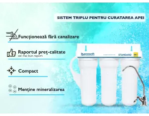 Sistem triplu pentru curatarea apei ECOSOFT