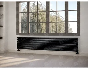 Designer radiators LOJIMAX, collection BELLA HRZ, black matte