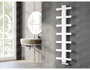 LOJIMAX ALBATROS STYLE collection designer towel radiator 1340x450 mm, White