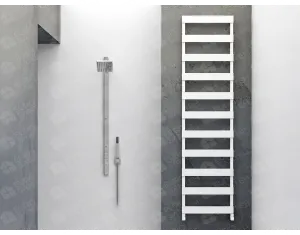 Uscător de prosoape de design CARISA, colecția NINOVA BATH, 810x480 mm, ALB