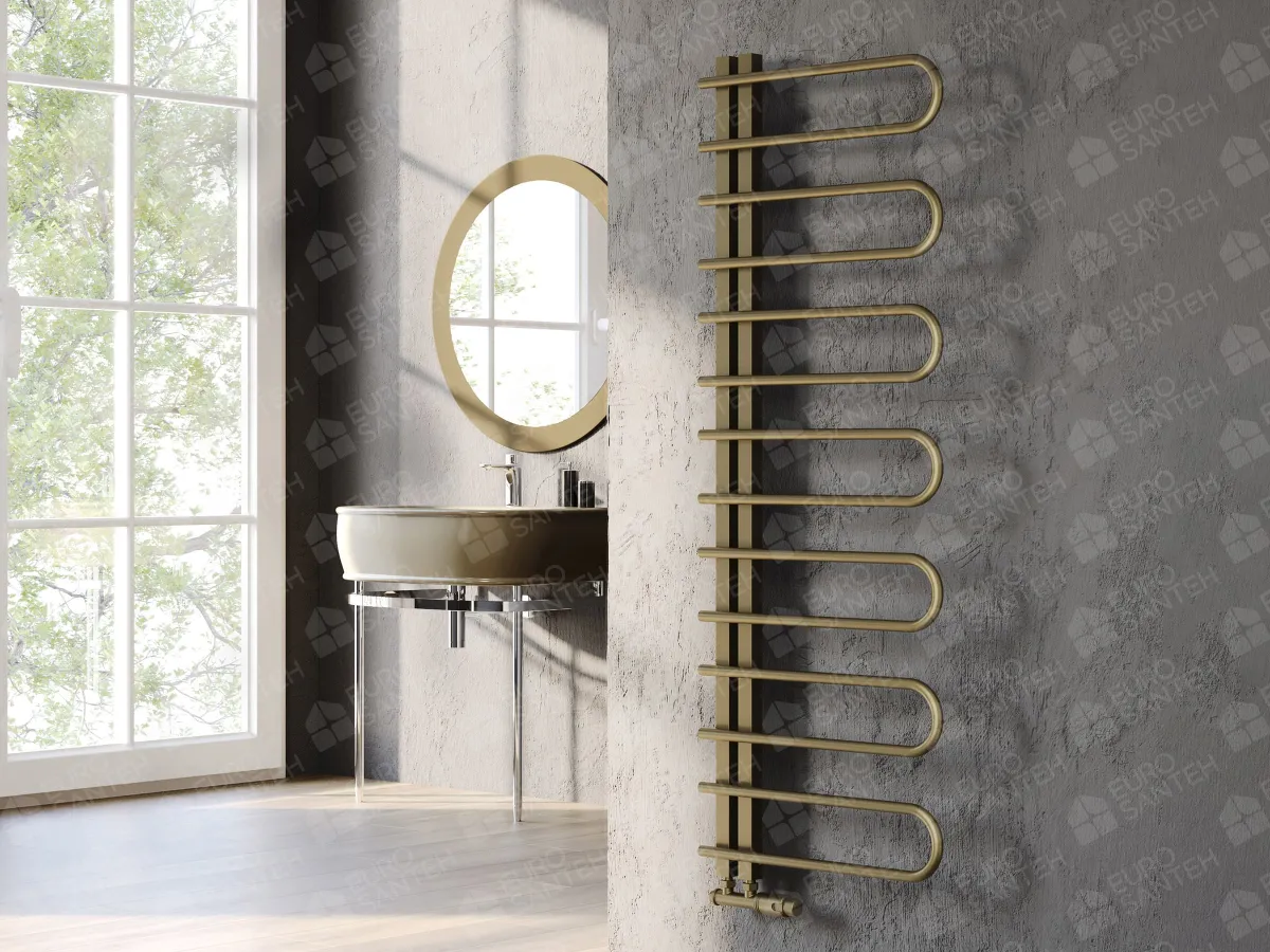 Designer towel warmer LOJIMAX, collection CORTE height 400 mm. width 500 mm. MY-512 gloss