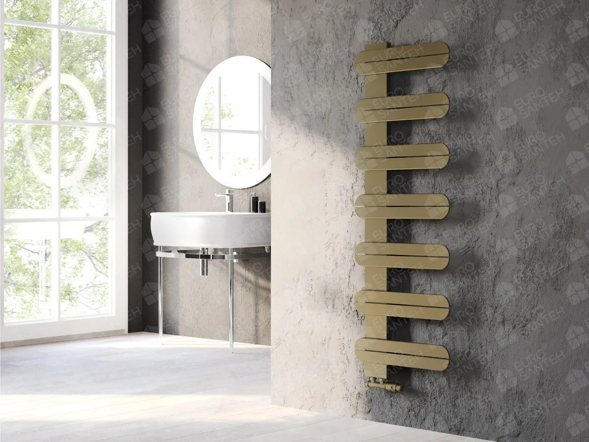 Designer towel warmer LOJIMAX, collection LINEA height 195 mm. width 400 mm. MY-512 gloss