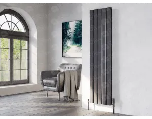 Designer radiator LOJIMAX DIAMOND DOUBLE collection 1800x396 mm, Anthracite