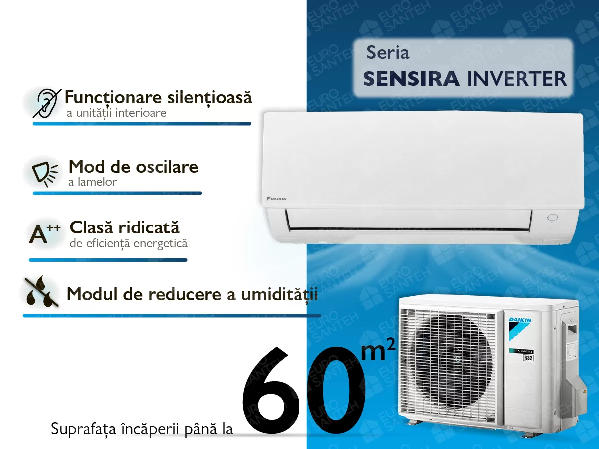 Air conditioner DAIKIN Inverter R32 SENSIRA FTXC60D+RXC60D R32 A+