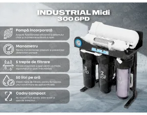 Filtru cu osmoza inversa cu performanta inalta Suzuki INDUSTRIAL Midi 300 GPD 