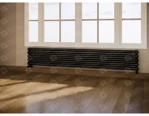 Designer radiators LOJIMAX, CAST HRZ collection, black matte