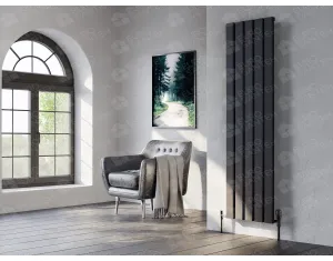Designer radiator LOJIMAX DIAMOND collection 1400x496 mm, Black