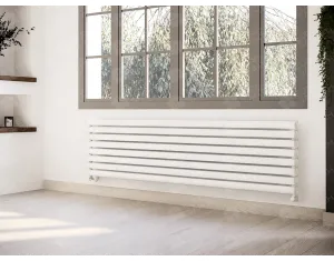 ALUMINUM HORIZONTAL RADIATOR BELLA DOUBLE HRZ inaltimea 1900 mm. latimea 286 mm. alb mat