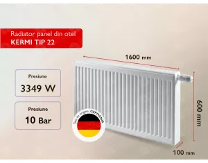 Steel panel radiator KERMI TIP 22 600x1600