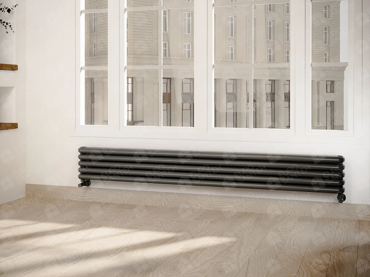 Designer radiators LOJIMAX,CAST PLUS HRZ collection, white matte