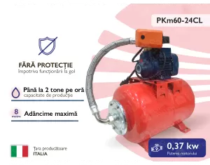 Hidrofor Pedrollo PKm60-24CL (pina la 8m, 0,37kW) fara protectie