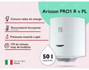 Boiler electric Ariston Pro1 R 50V 1.8K PL