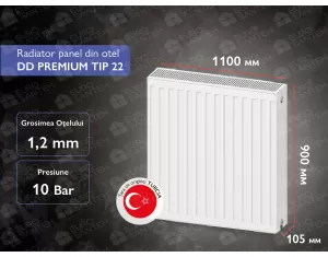 Стальной панельный радиатор DD PREMIUM TIP 22 900x1100