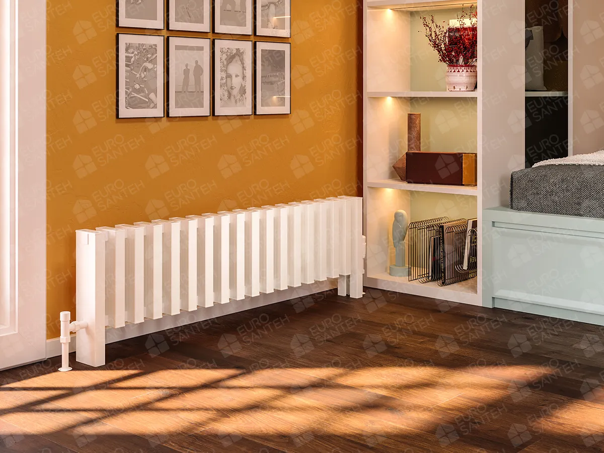FLOOR STANDING ALUMINUM RADIATOR LAPIS LUX inaltimea 2000 mm. latimea 1001 mm. negru mat