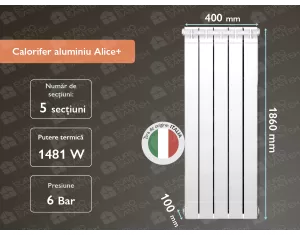Calorifer aluminiu Alice+ 1800 (5 elem.)