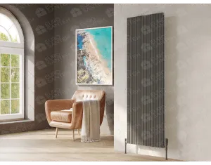 Designer radiator LOJIMAX BAMBOO DOUBLE collection 1600x359 mm, Anthracite