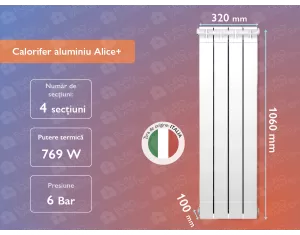 Aluminum radiator Alice+ 1000 (4 elem.)