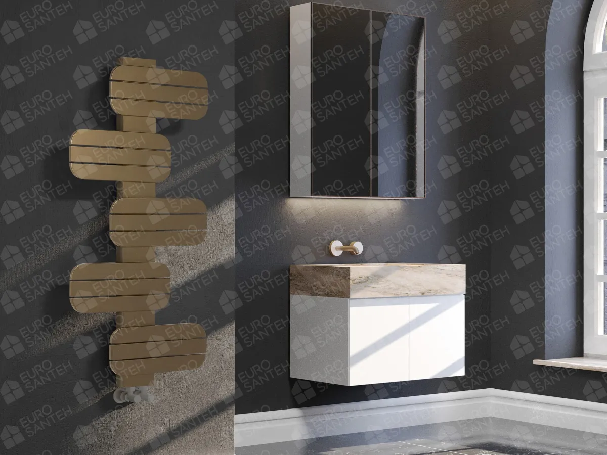 Designer towel warmer LOJIMAX, collection BAMITO height 246 mm. width 400 mm. MY-512 gloss