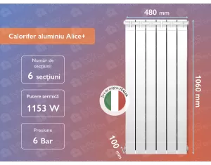 Aluminum radiator Alice+ 1000 (6 elem.)