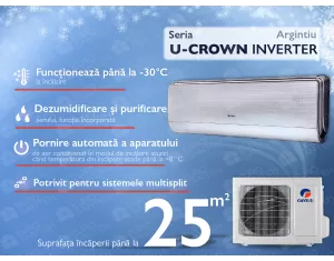 Air conditioner GREE U-CROWN, SILVER Inverter GWH09UB-9000 BTU