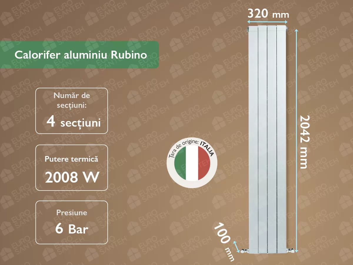 Calorifer aluminiu Rubino 2000 (4 elem.)