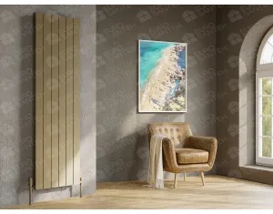 Calorifer decorativ  LOJIMAX colecția KALSEDON DOUBLE 1800x375 mm, GOLD SATIN